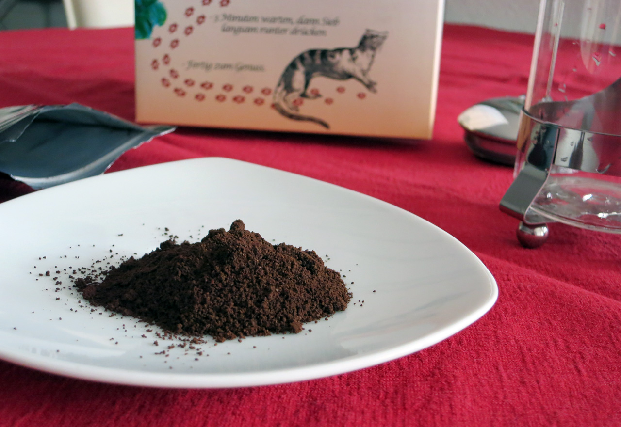 Verkostung des Kopi Luwak Katzenkaffees aus der Kopibox