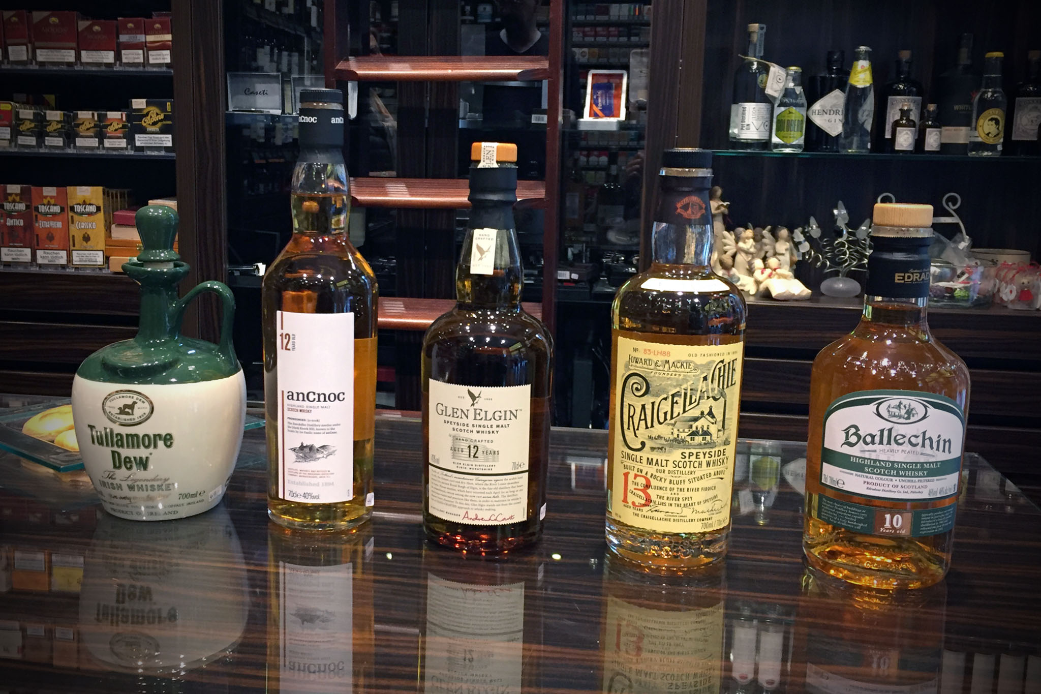 Whisky-Lineup bei Tabak Werner (04/2016)