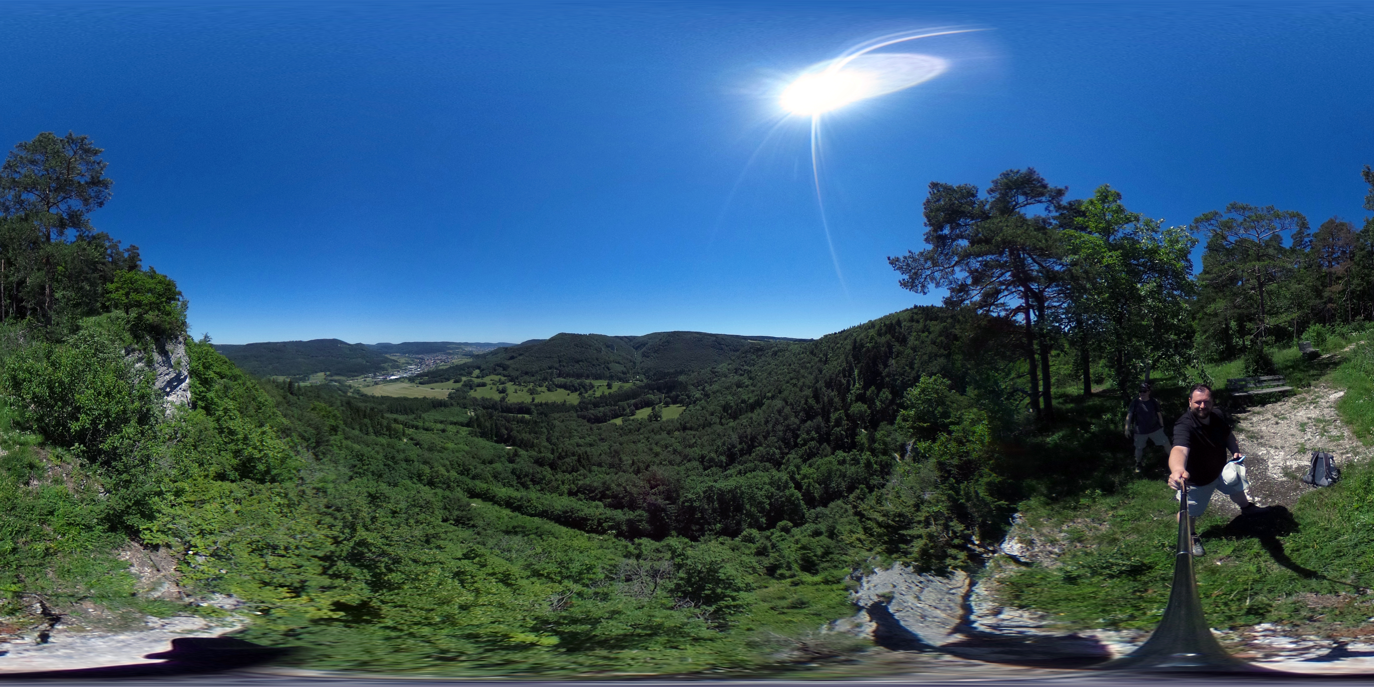 Ausblick auf die Hossinger Steig in 360° #theta360